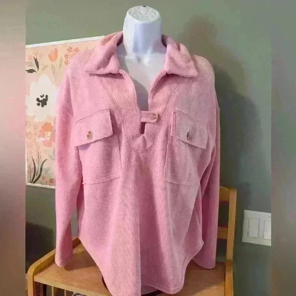 Blu Pepper pink ribbed top size small - Picture 1 of 4